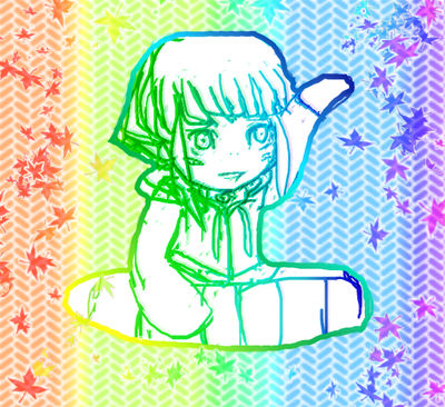 Hinata Chibi - Crayola Rainbow