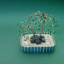 Bonsai Wire Tree Sculpture Beaded Palm