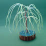 Bonsai Wire Tree Sculpture Beaded Willow