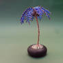 Bonsai Wire Tree Sculpture Beaded Palm