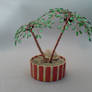 Bonsai Wire Tree Sculpture Beaded Palm