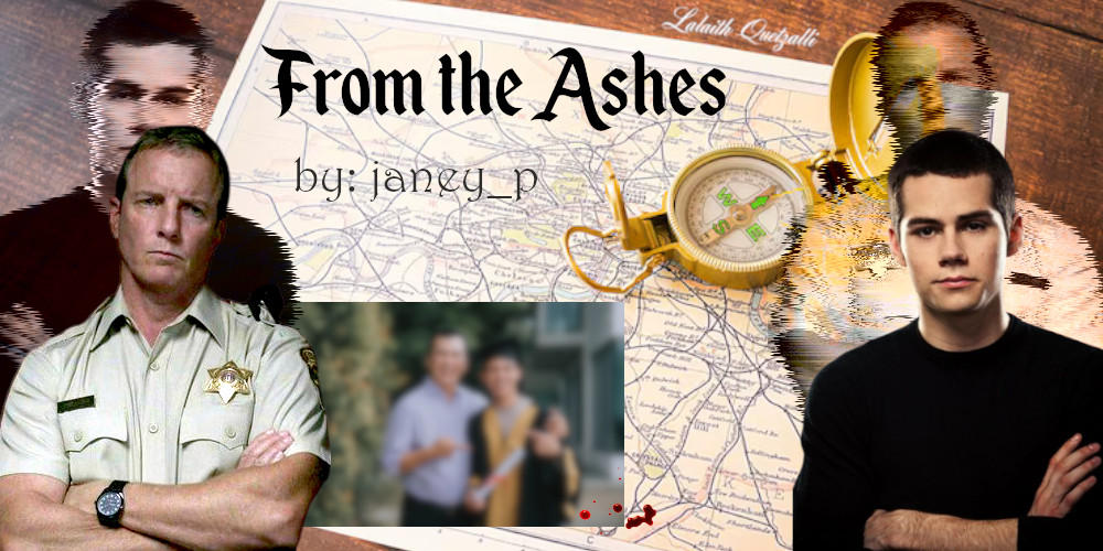 Header image, showing the sheriff, Stiles, a map, and a blurry photo