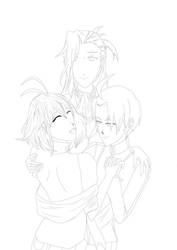 Lilly x Misono x Levi(Lineart) 