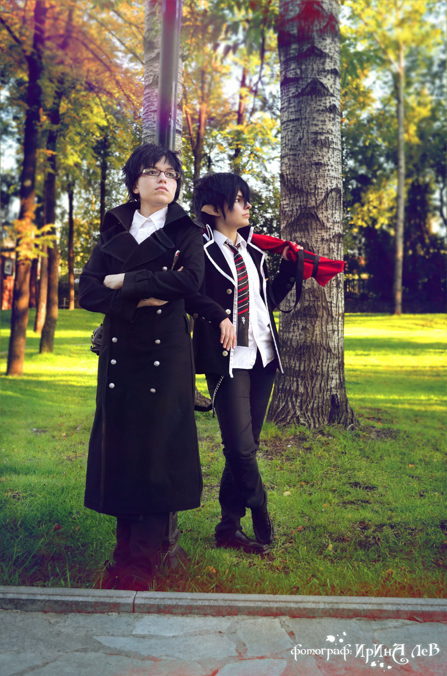 Okumura twins in park 5