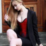 Henriette, red corset 2