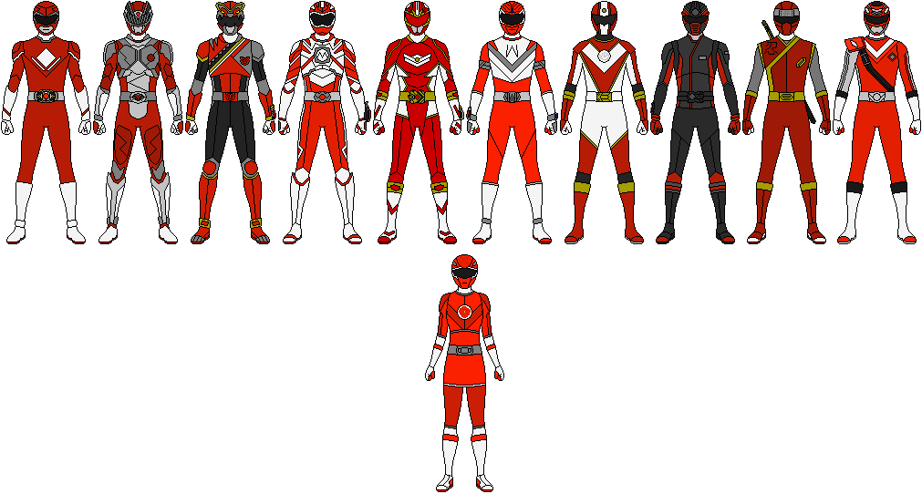 Every Red Ranger Face All Red Rangers by ordinaryman96 on DeviantArt