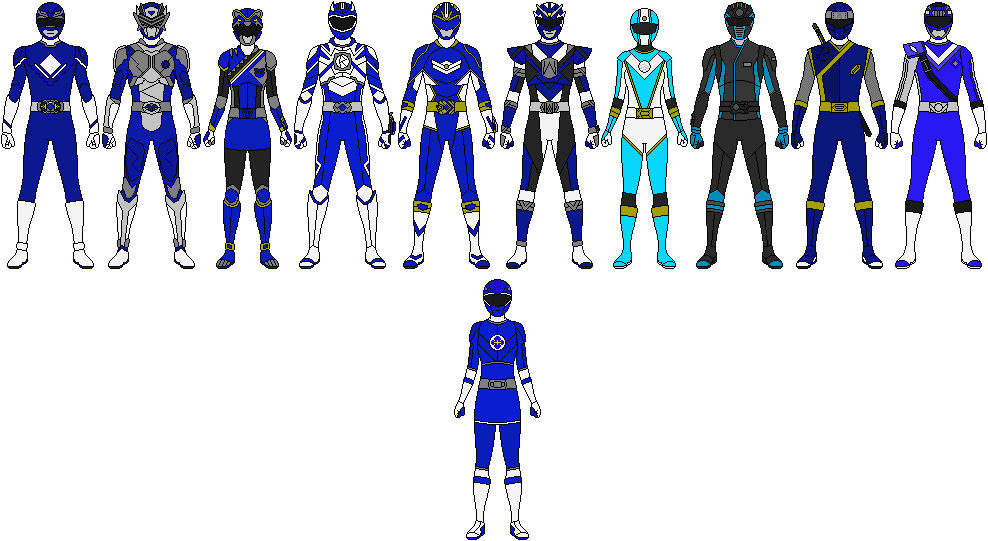 Alien Rangers Blue Rangers All Blue Rangers by ordinaryman96 on DeviantArt