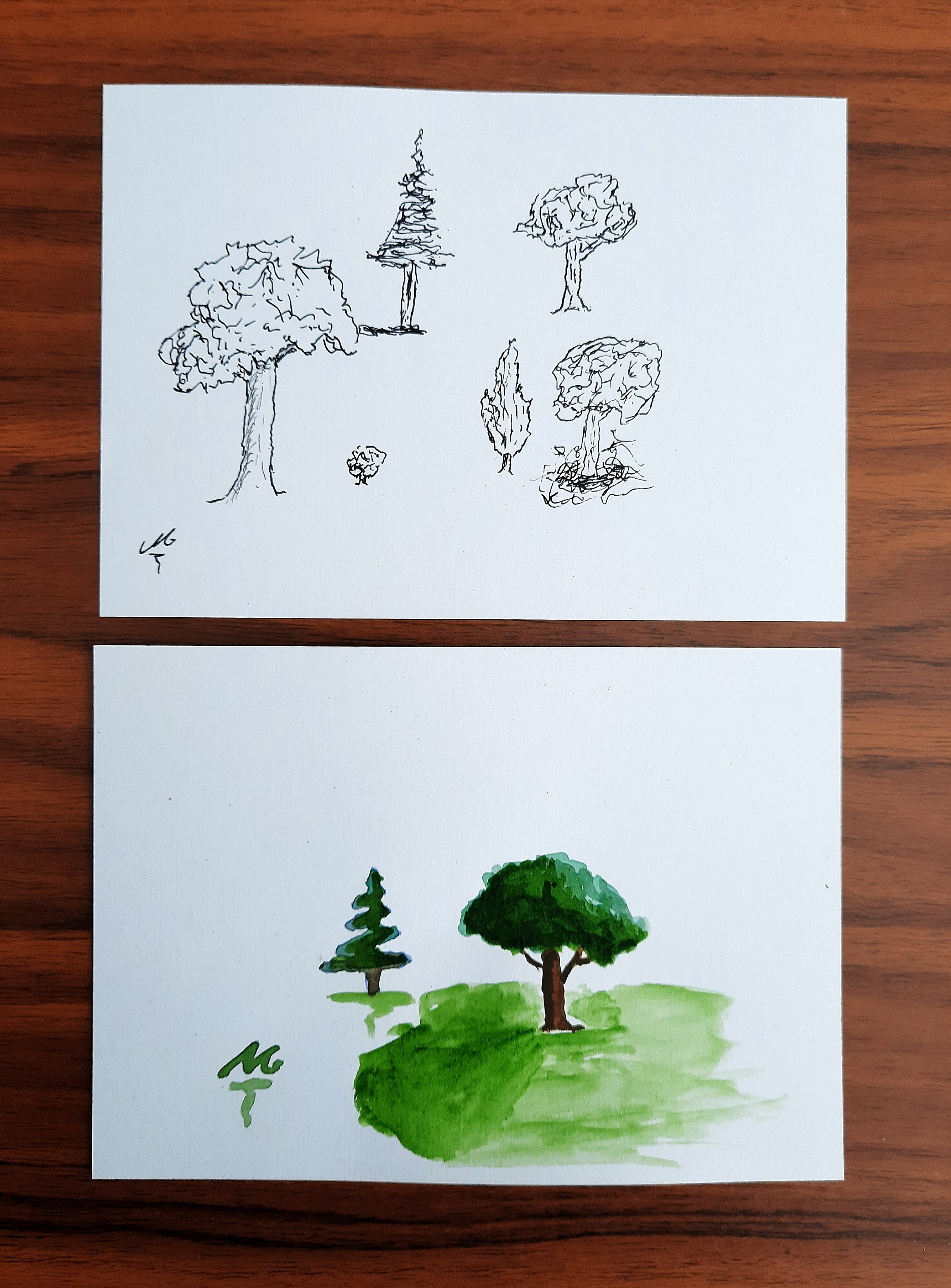 How to Draw Trees with Markers