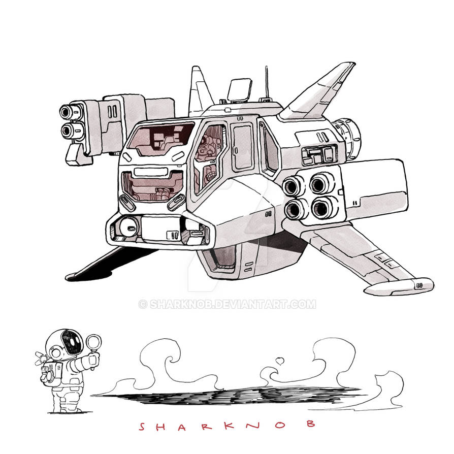 Spaceship and Chibi by sharknob on DeviantArt