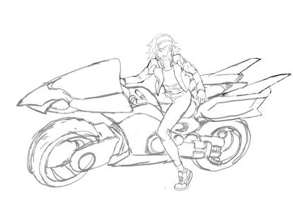 Biker Girl gurren rev draft