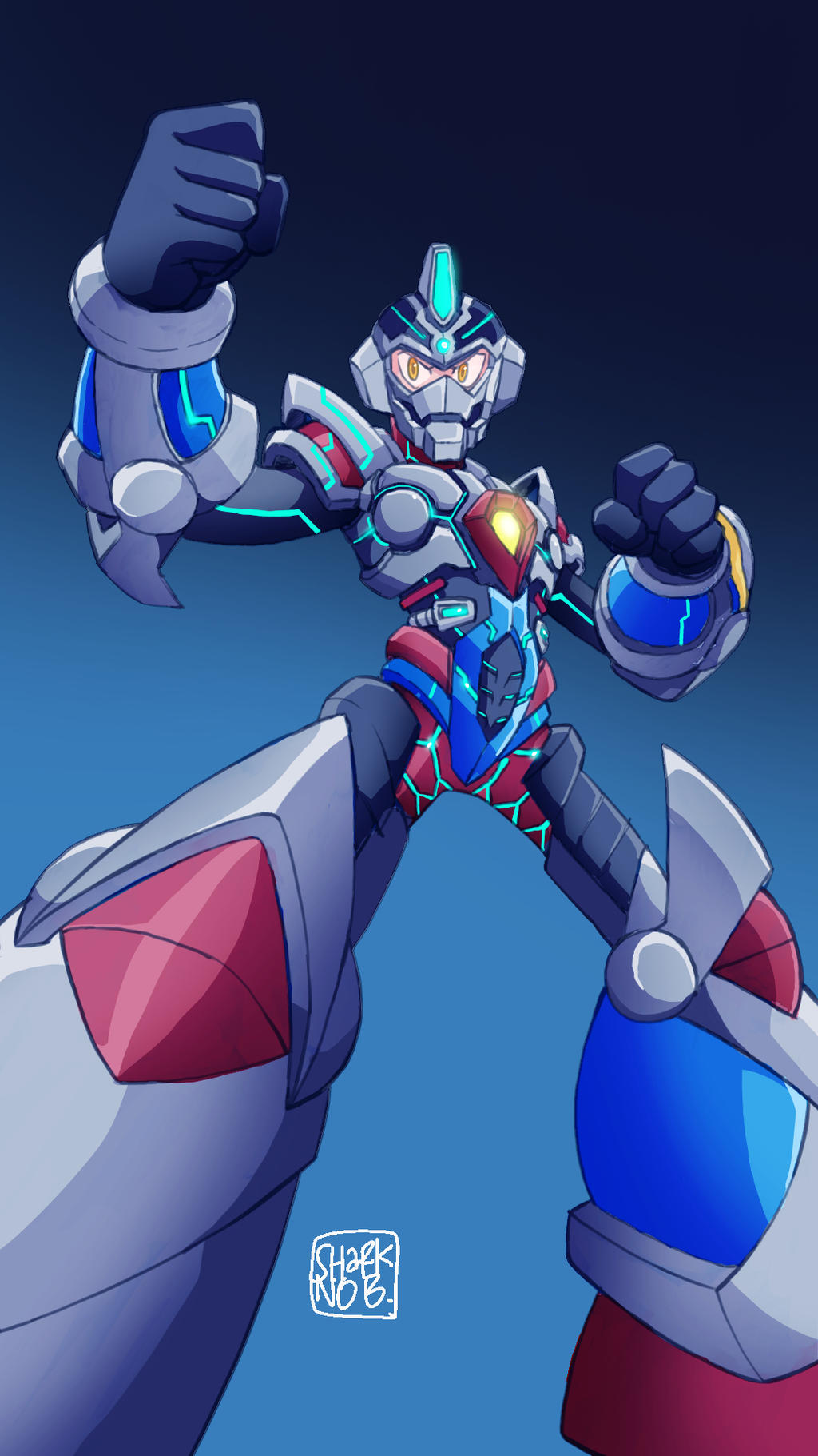 Gridman Render Megaman Gridman by sharknob on DeviantArt
