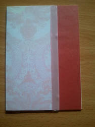 Handcrafted Card- red pink floral theme and ribbon