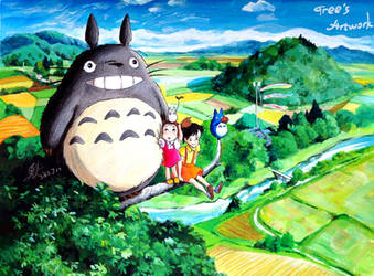 Totoro with Tree