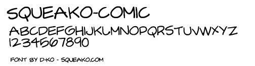 Squeako Comic Book Font