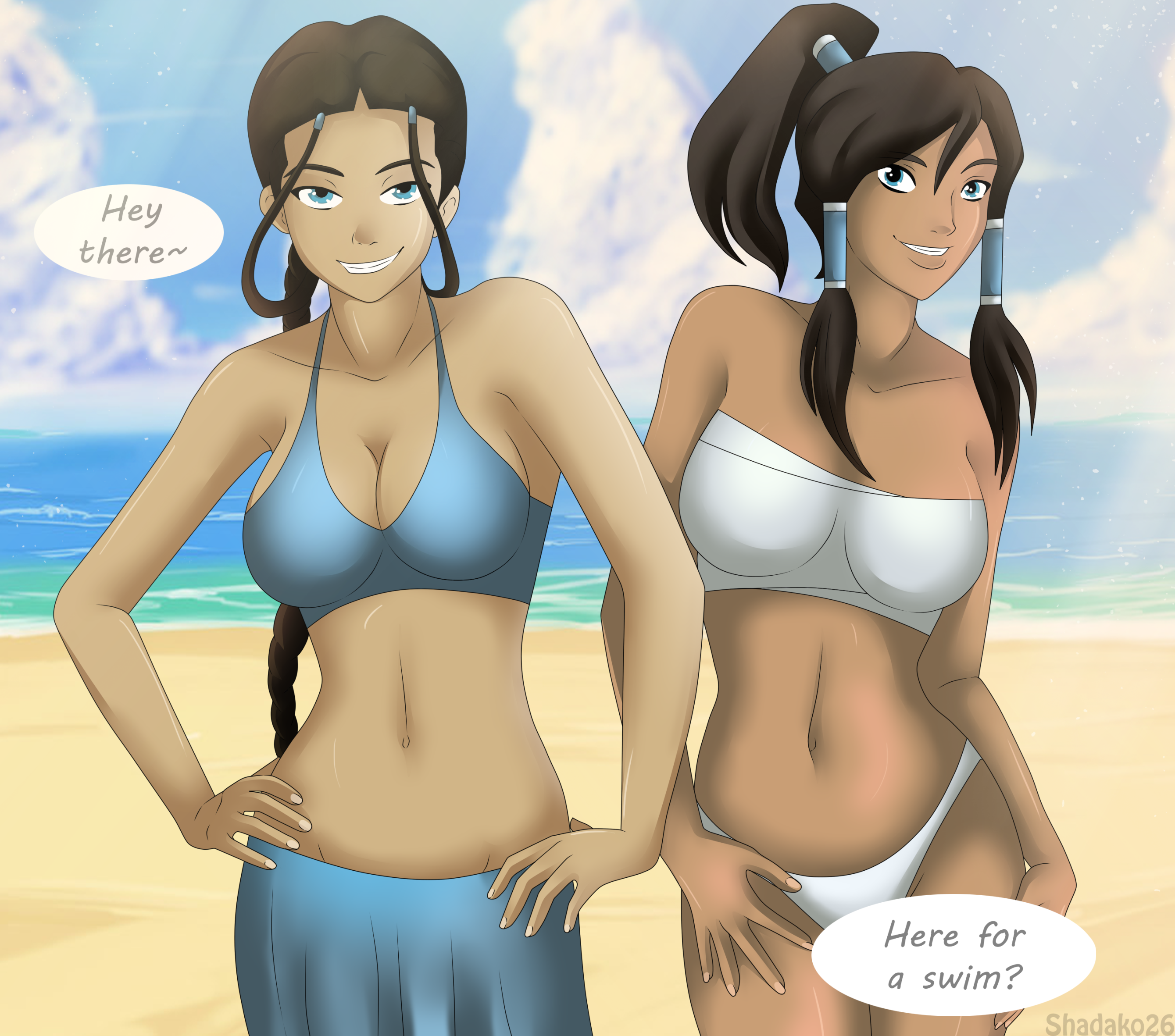 AVATAR BEACHBABES//Korra and Katara