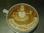 Snowman Latte by MonkDrew