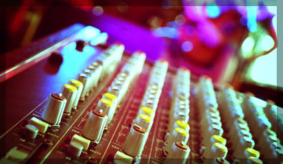 Behind the mixing table