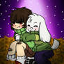 Chara and Asriel 
