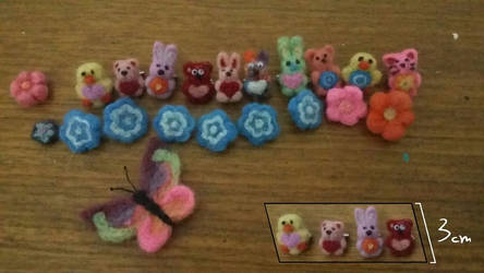 Needle Felted pins!