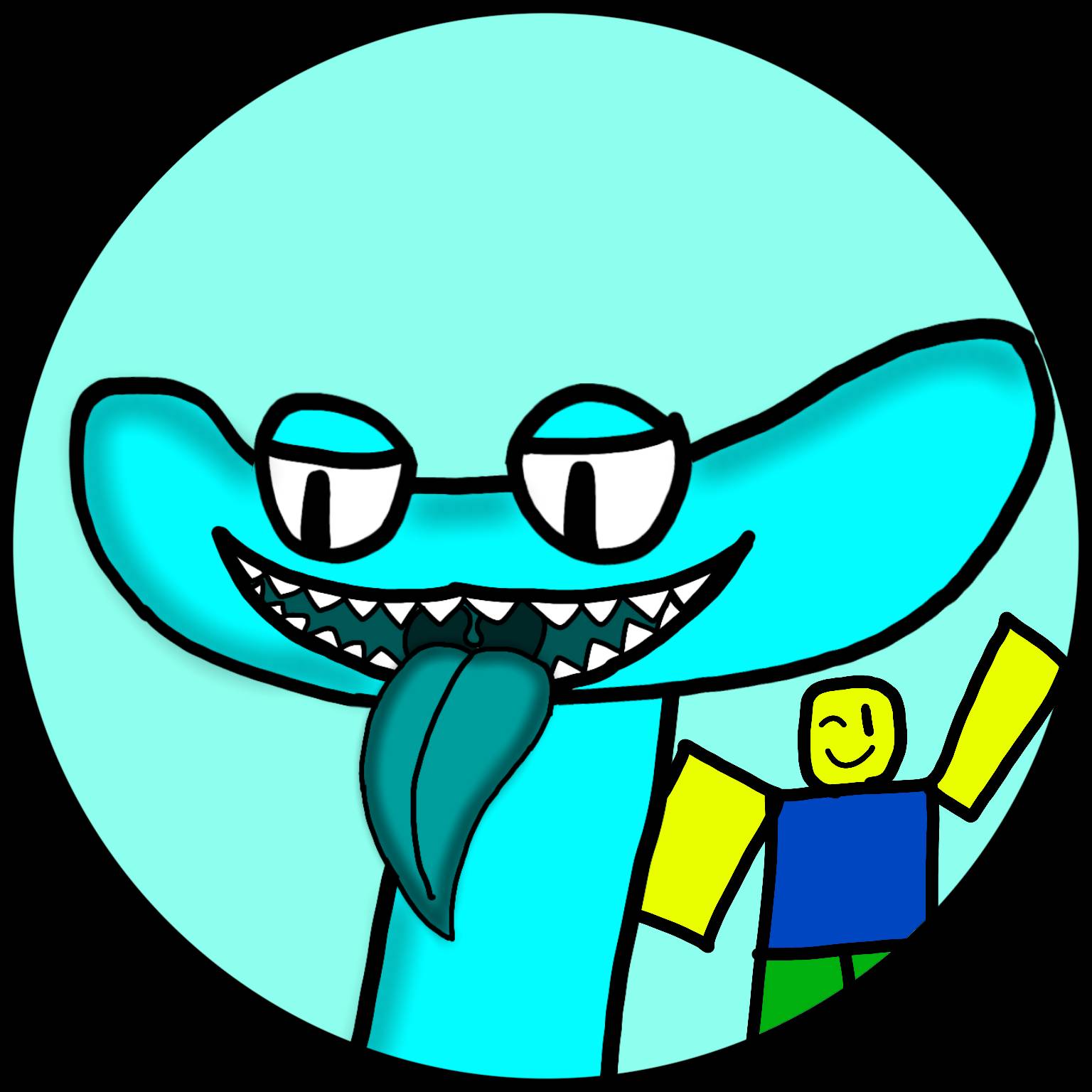 Rainbow friends cyan vore gif by lolll6665 on DeviantArt