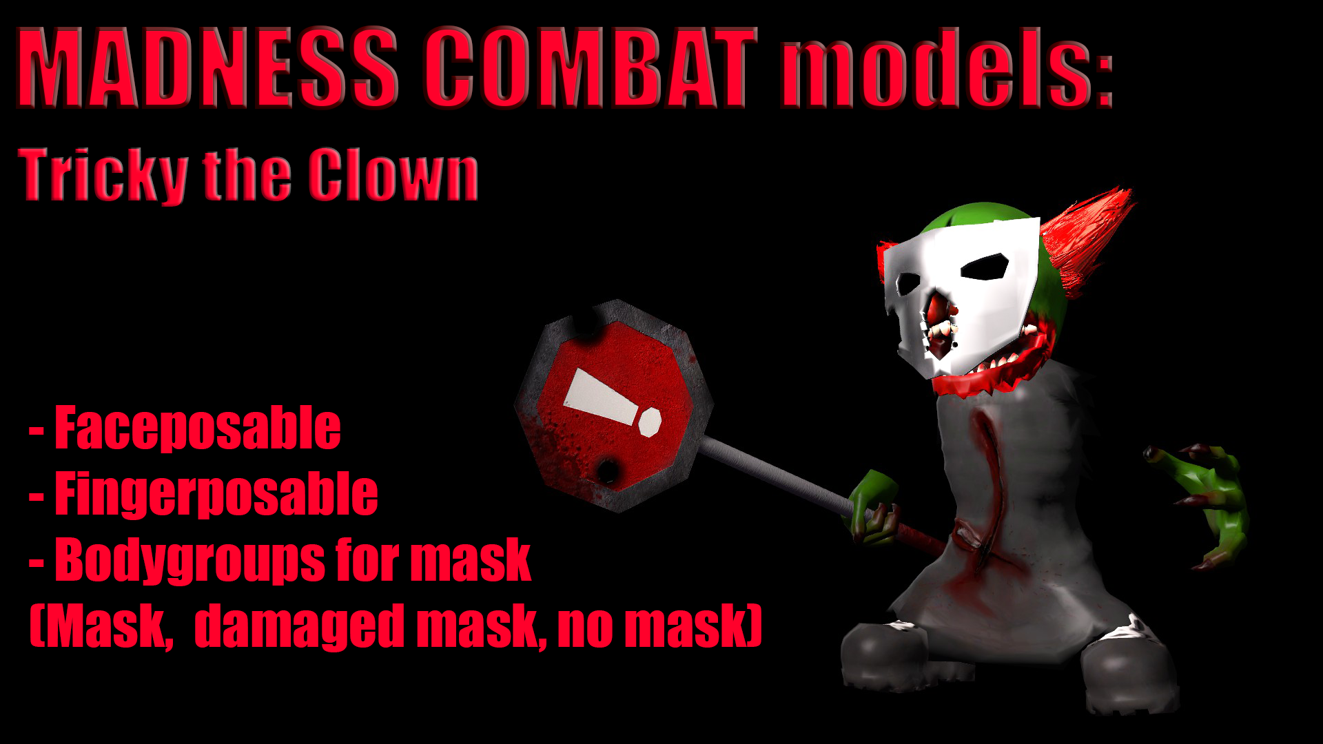 Madness combat model pack - Tricky the Clown by PointPony on DeviantArt