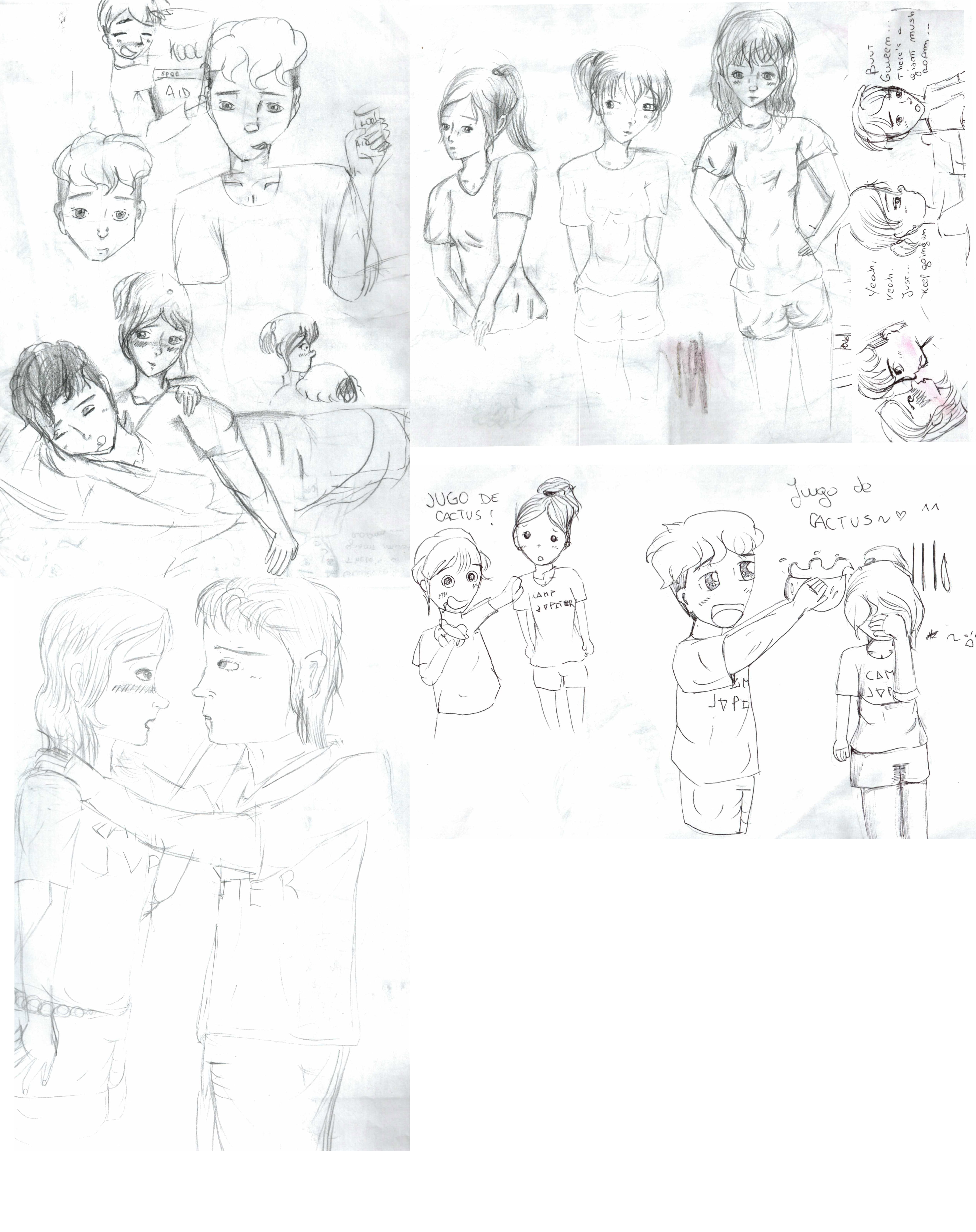 Dakota and Gwen Sketch Dump -PJO