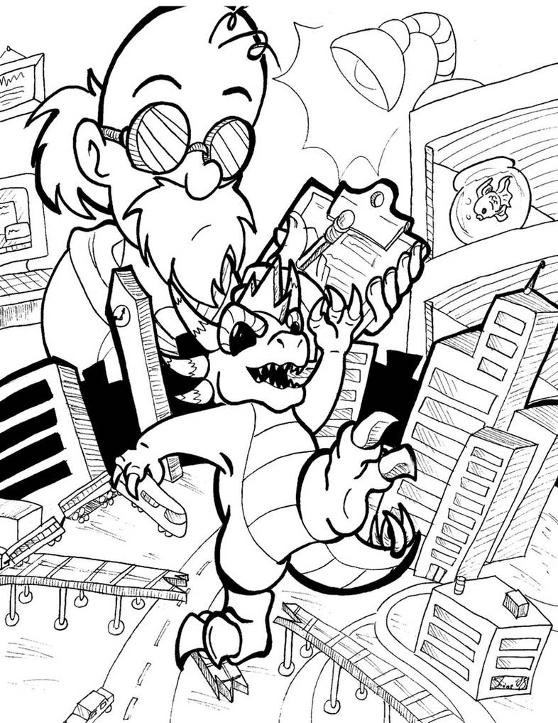 Color Page Rampage coloring page- Mini-Rampage by Sea-Salt on DeviantArt