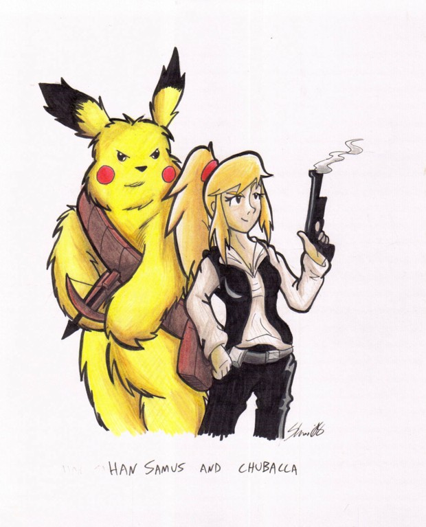 Han Samus and Chubacca by Sea-Salt