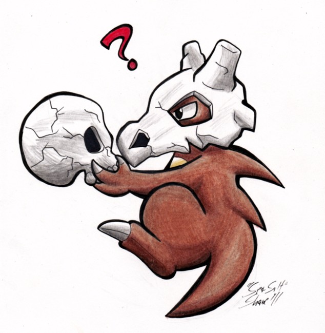 Curious Cubone by Sea-Salt