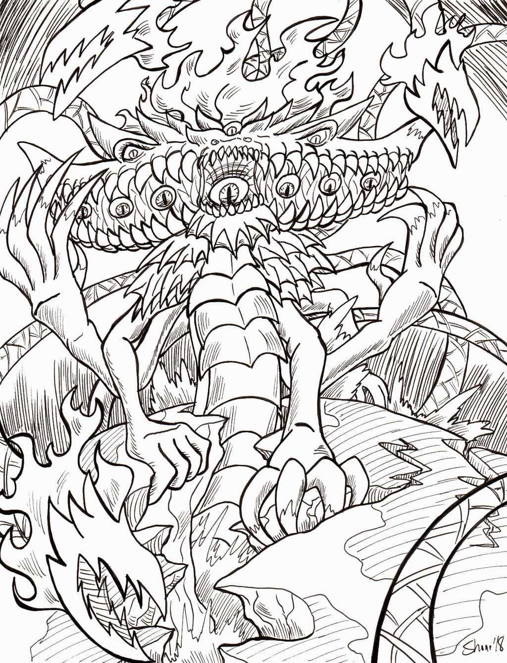 Inktober/Sonictober 2018 - 20 - Breakable/Gaia by Sea-Salt