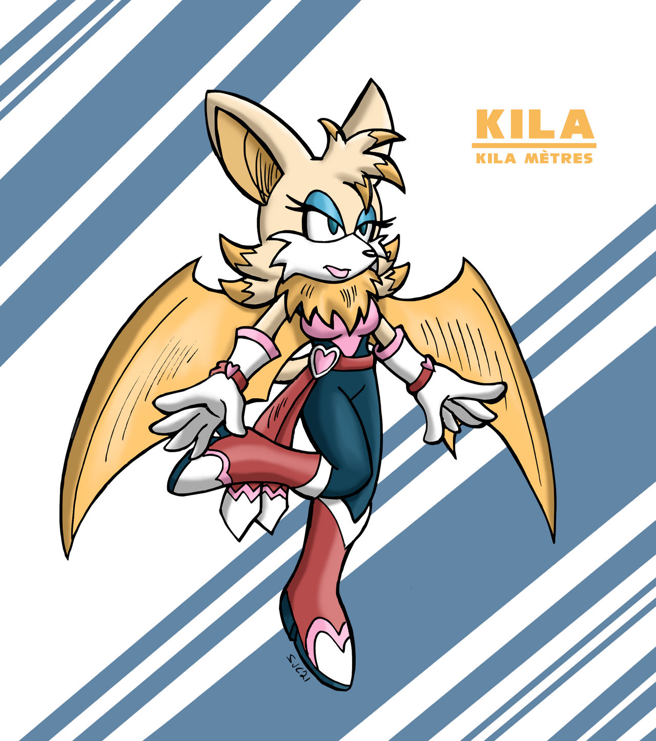 Kila Metres (Tails/Rouge fusion) by Sea-Salt on DeviantArt