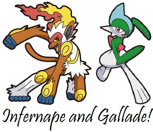 Infernape and Gallade