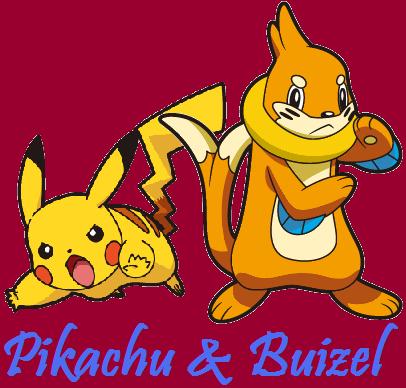 Buizel and Pikachu