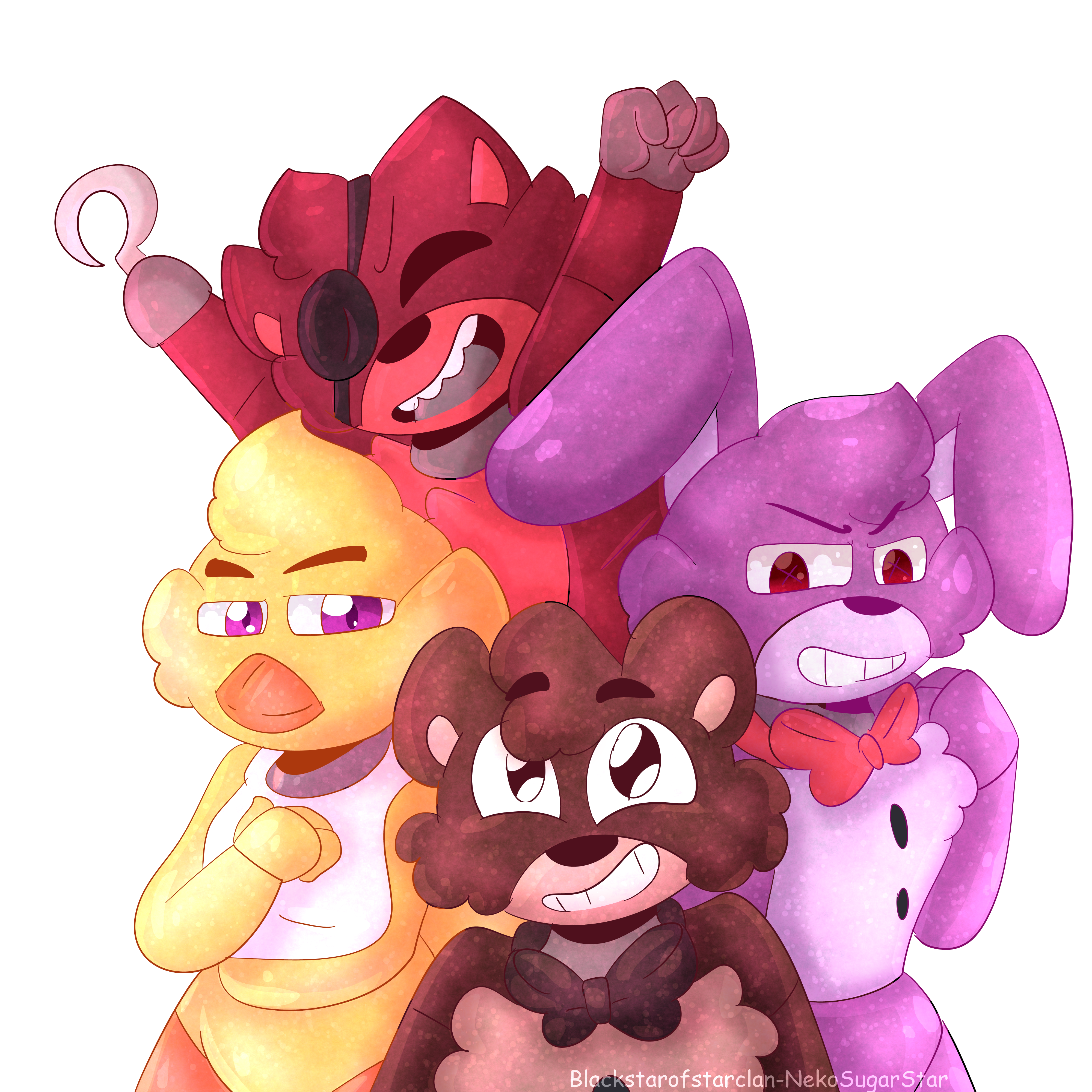 Fnaf art I  Bonnie chica foxi freddy ArT.