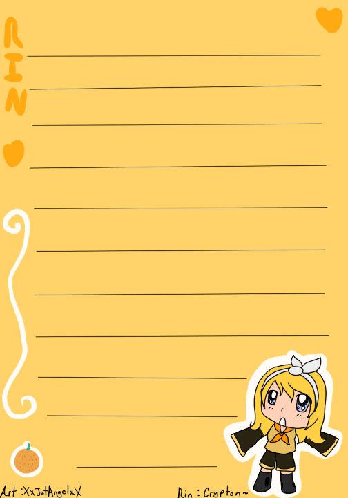 Kagamine Rin Paper by XxJetAngelxX on DeviantArt