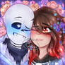 [Sans x Fire] Stars and Flowers