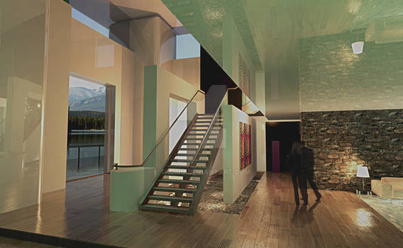 Mountain Lake Home Interior - Art Gallery+Living