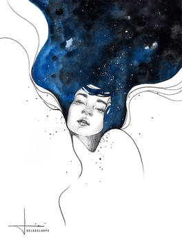 with her mind in space