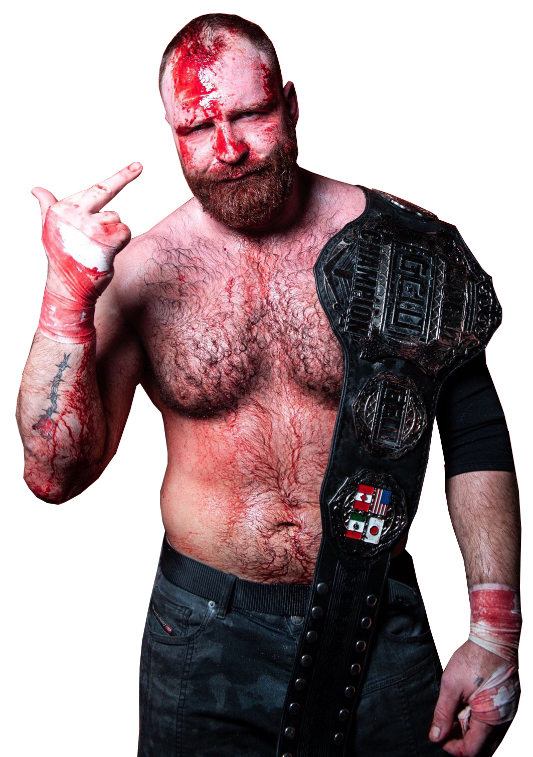 Jon Moxley GCW World Champion custom png by Mariowweart on DeviantArt