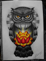 32+ Owl Dreamcatcher Tattoo Designs