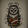 Owl Drawing heart