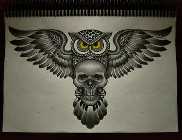 owl skull II