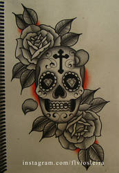 mexican skull roses