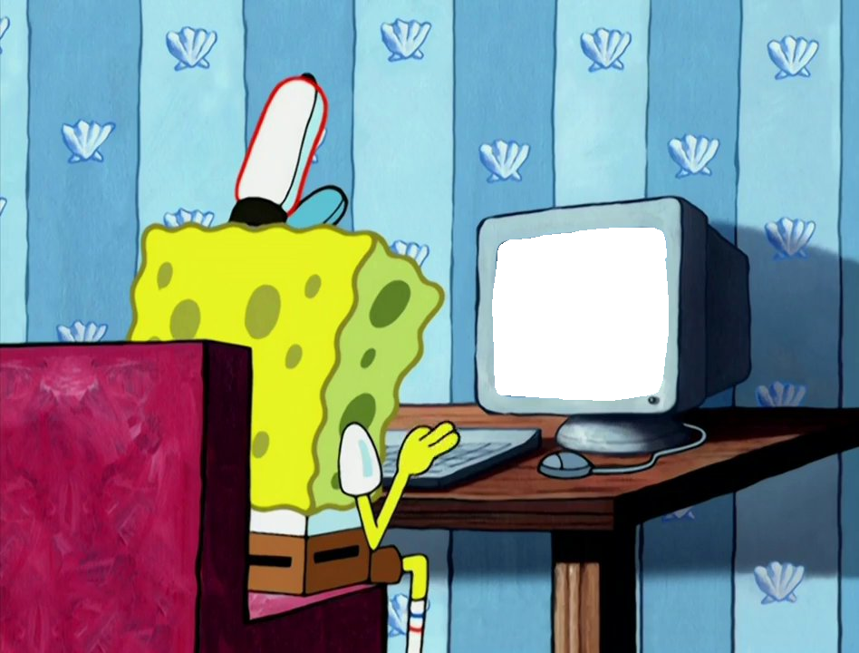 SpongeBob computer meme by ElecManLover2023 on DeviantArt