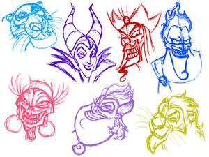 Disney Villians Sketch--Page 1