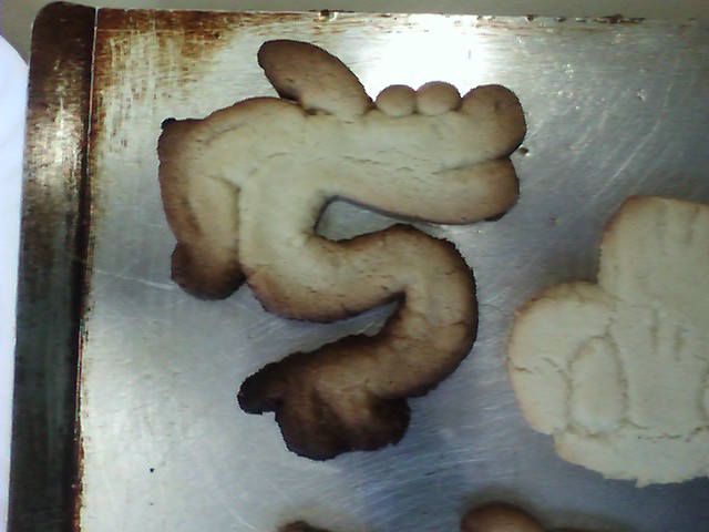 Trogdor Cookie - After cook