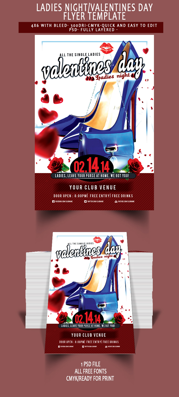 Free Valentines Day Flyer (PSD)