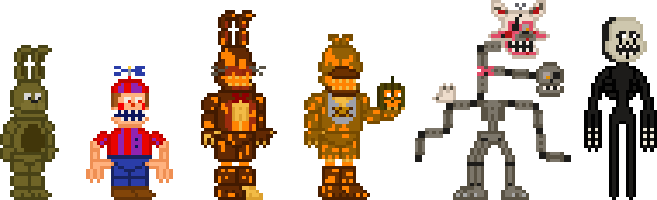 Pixilart - FNaF 5 Stylized Sprites uploaded by crazycreeper529