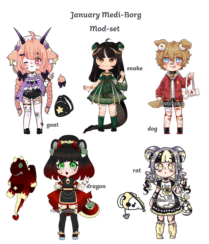 Mod Set January| OPEN 2/5 | Zodiac Animals by Nyxium on DeviantArt