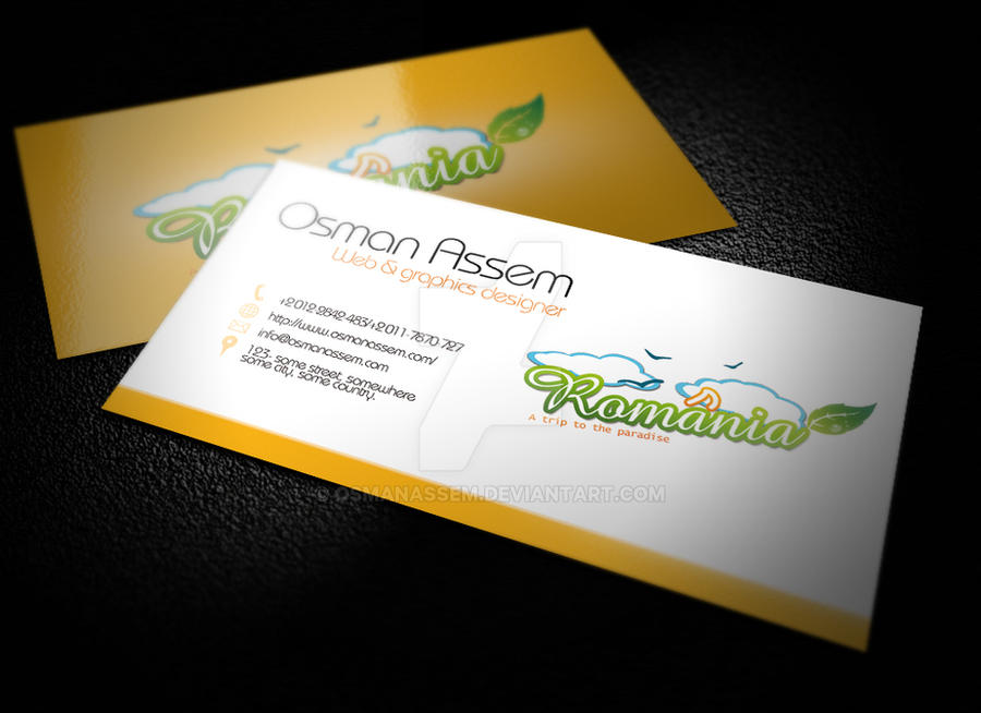 Romania Business Card